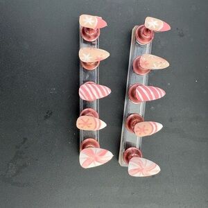 Stylish Pink and White Christmas Nail Set